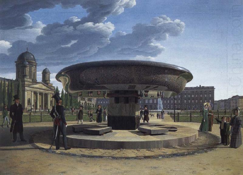 Johann Erdmann Hummel The Granite Bowl at the Lustgarten Berlin china oil painting image